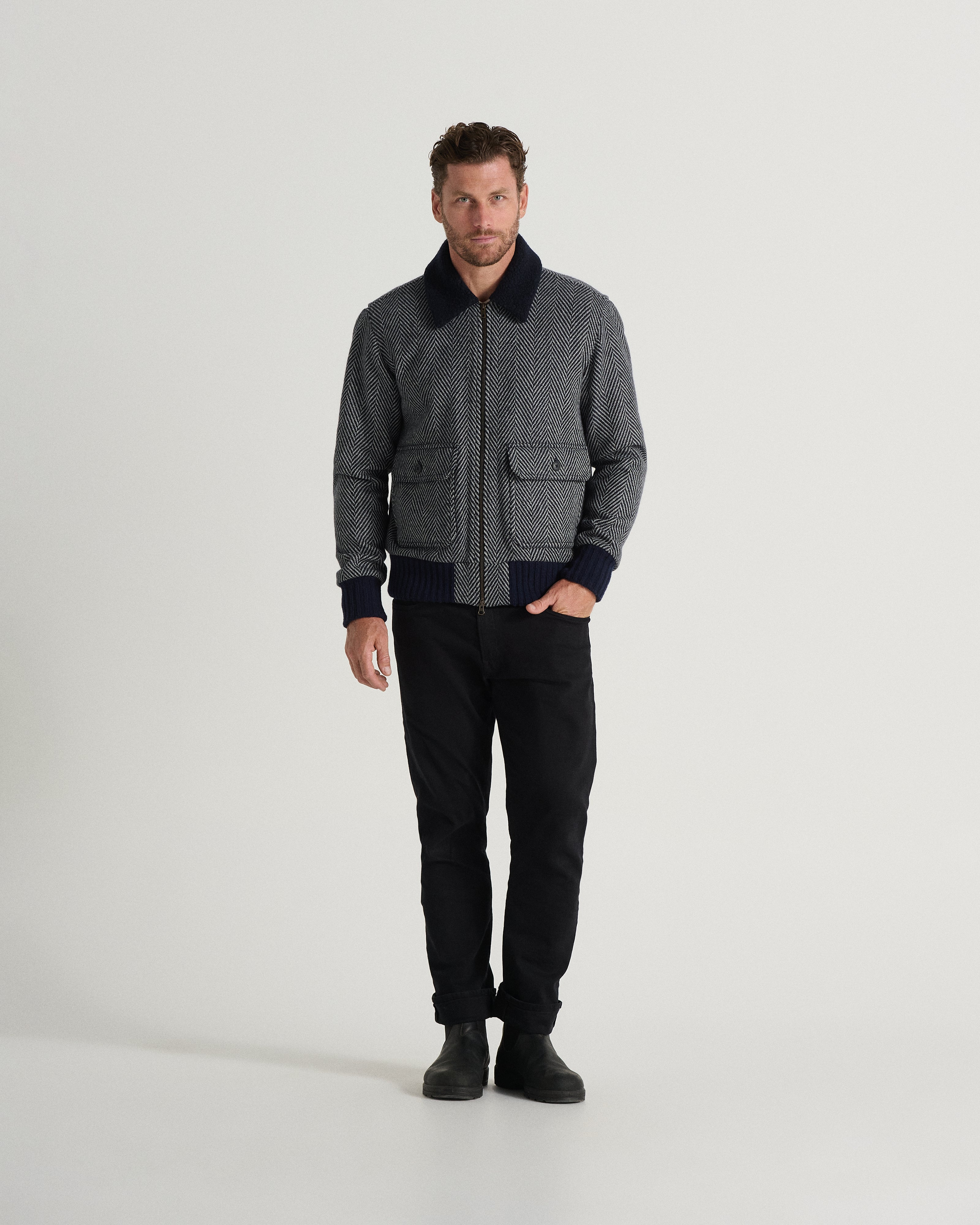 Herringbone Flight Jacket - Manteau