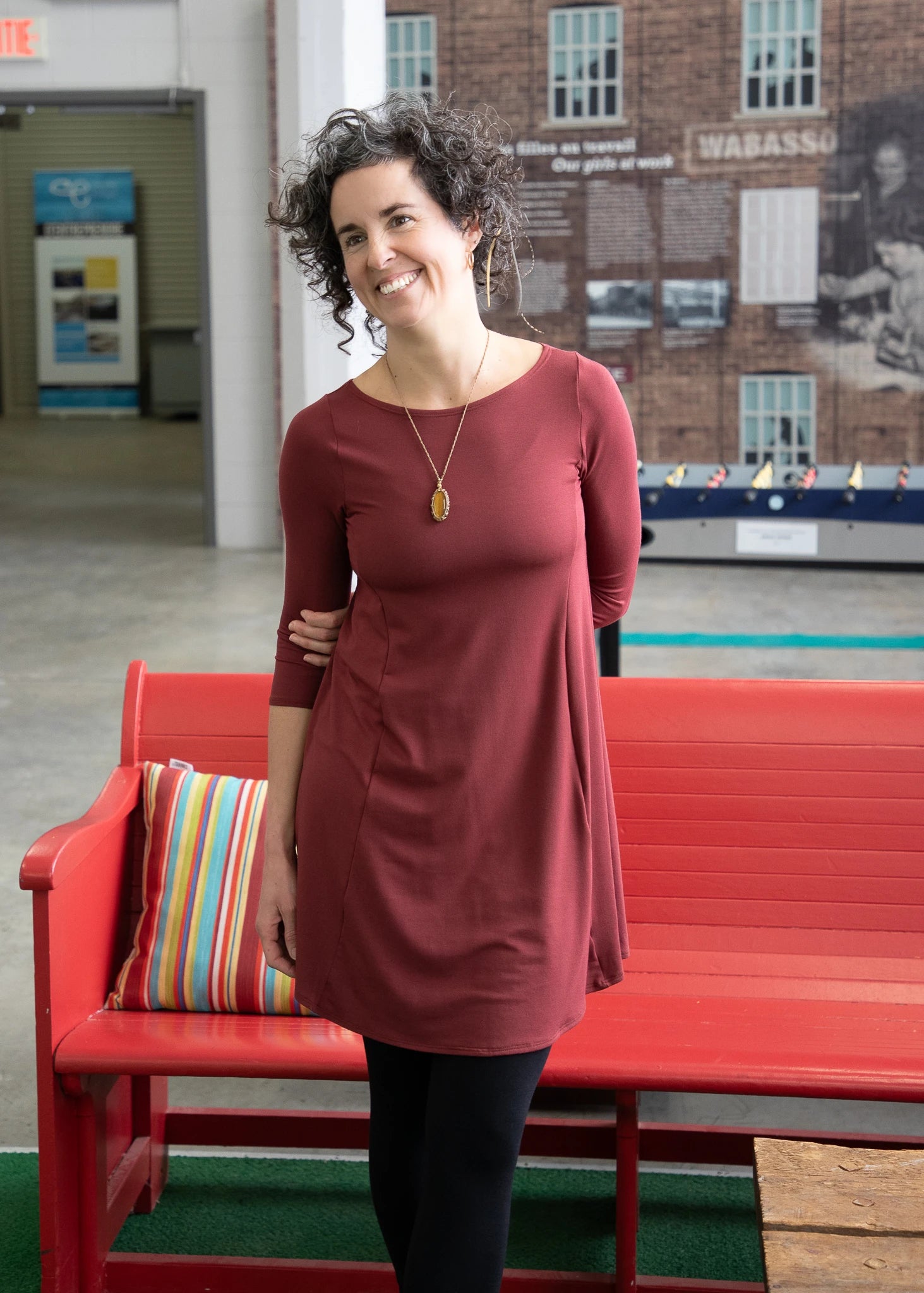 MALAGA Tencel - Robe manches 3-quarts