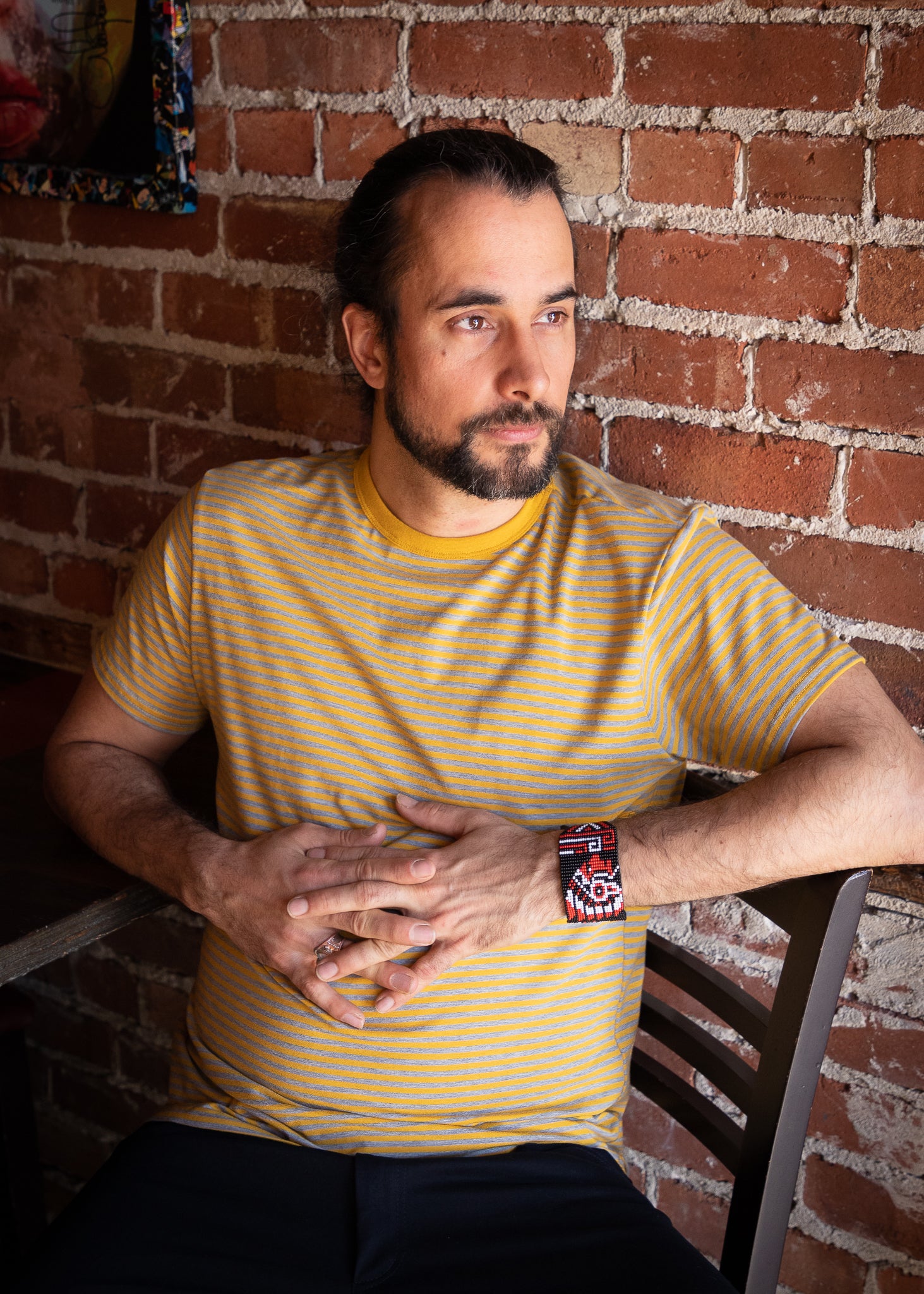 BESTEEBOY rayé grismix & moutarde - Abaka