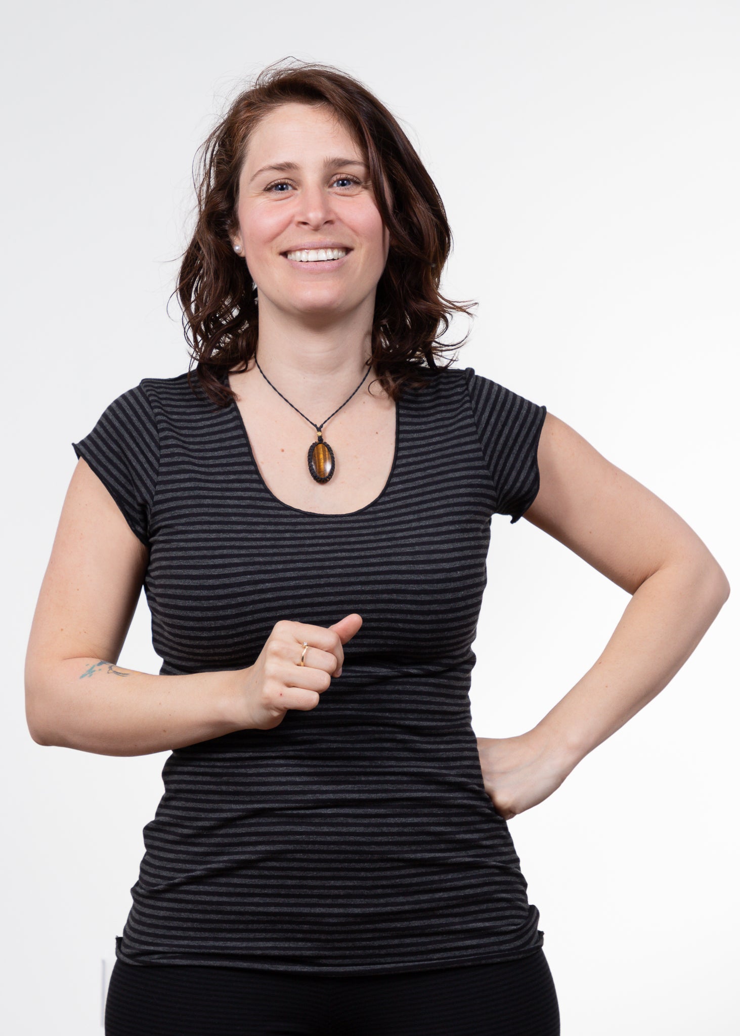 JULIETTE C/S MERROW rayé noir & charmix - Abaka